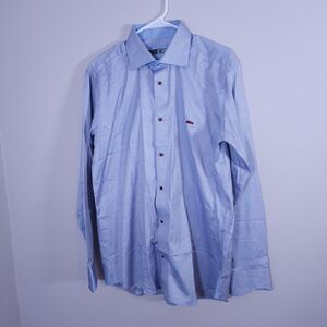 Miltiadis Shirt Men's XL Boca Raton Light Blue Long Sleeve Button Down Casual